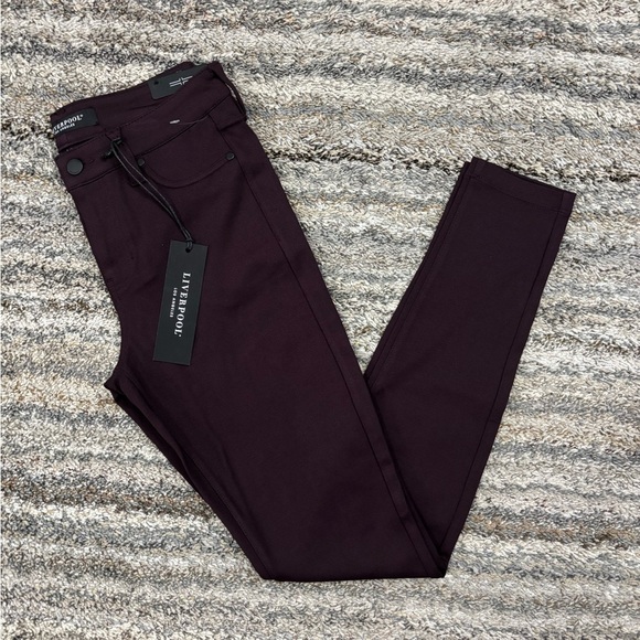 Liverpool Skinny Jeans Sz 4/27 NWT | Liverpool Mid Rise Aubergine Skinny Jeans - - Picture 10 of 12